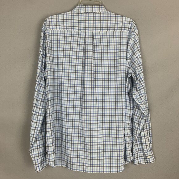 Vineyard Vines On-The-Go Performance Shirt Men’s Large Blue White Plaid Button - Picture 2 of 8